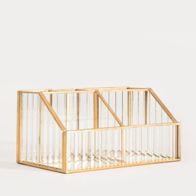 GRAZIA | Органайзер из рифленого стекла | 17,5x10x8,5 см | 753176