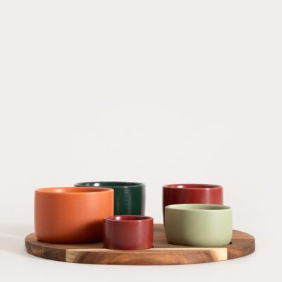 Bowl set | YIFAN | serving bowls 6 el. in colour | 32x8.5 cm | 757341