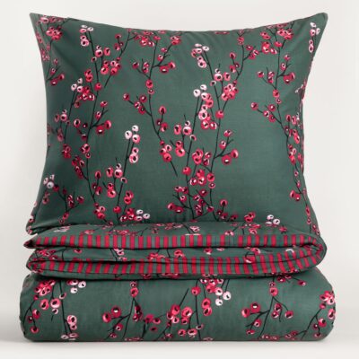 Bedding | HOLLYBERRY | cotton in festive pattern | 160x200 + 2*70x80 cm | 758935
