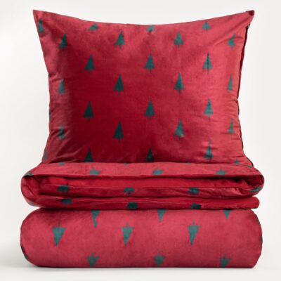 Bedding | FESTA | maroon velvet Christmas tree | 220x200 + 2*70x80 cm | 759093