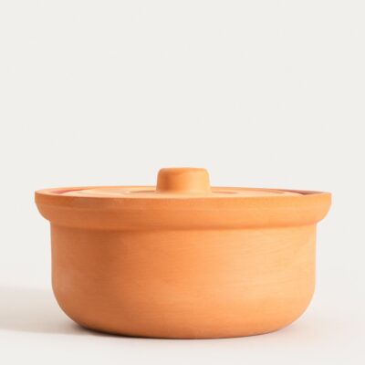 Блюдо для запекания | TUZLA | с крышкой и бордовой отделкой | 24x12 см | 764714