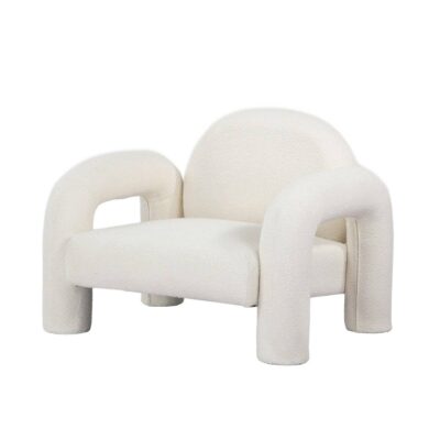 Armchair | SEDIA | in fabric TEDDY BOUCLĂ‰ | 95x88x70 cm | 741692