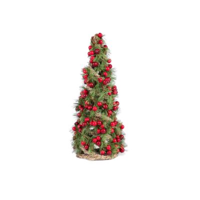 Christmas tree | LENTE | on a frame with red decorations | 40 cm | 711343