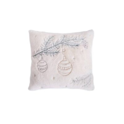 Pillowcase | SNOWBELL | fur trimmed with twigs | 45x45 cm | 709135