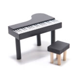 KX6201 Domek dla lalek MDF drewniany z akcesoriami LED 80cm czar