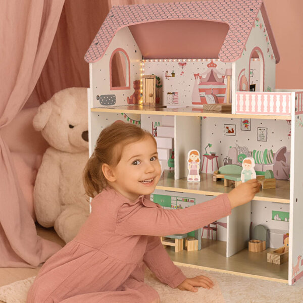Domek-dla-lalek-drewniany-LULILO-Peonio-70cm-LED-roz-176214 Domek-dla-lalek-drewniany-LULILO-Peonio-70cm-LED-roz-176214
