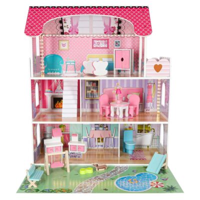 Domek-dla-lalek-drewniany-Lulilo-Gardeno-z-ogrodkiem-mebelki-70cm-rozowy-LED-176185