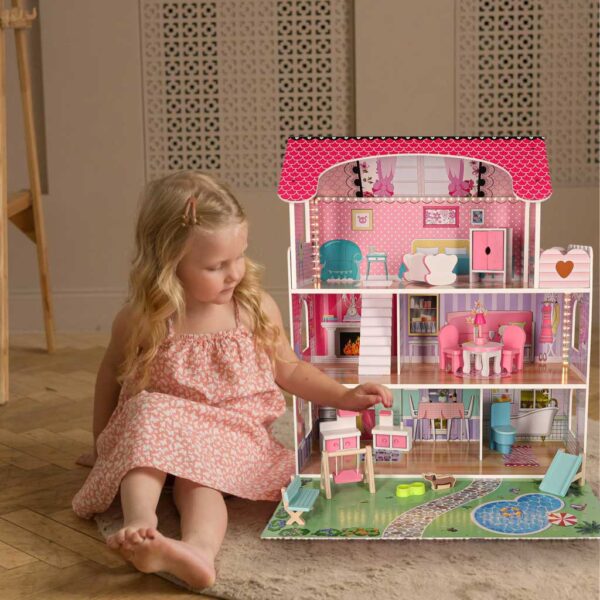 Domek-dla-lalek-drewniany-Lulilo-Gardeno-z-ogrodkiem-mebelki-70cm-rozowy-LED-176196 Domek-dla-lalek-drewniany-Lulilo-Gardeno-z-ogrodkiem-mebelki-70cm-rozowy-LED-176196