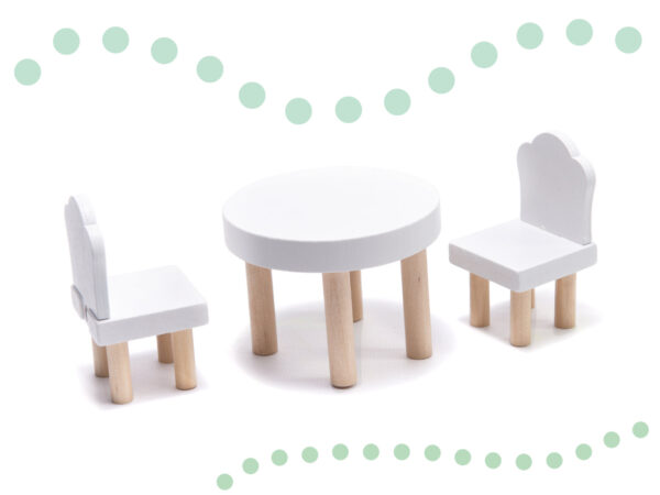 KX6201 Domek dla lalek MDF drewniany z akcesoriami LED 80cm czar KX6201 Domek dla lalek MDF drewniany z akcesoriami LED 80cm czar