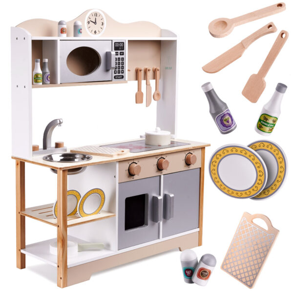 KX5548_1 Kuchnia drewniana MDF LULILO Kuko + akcesoria 1