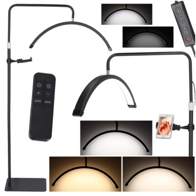 LED eyelash extension lamp 36W adjustable cosmetic shadowless arc black