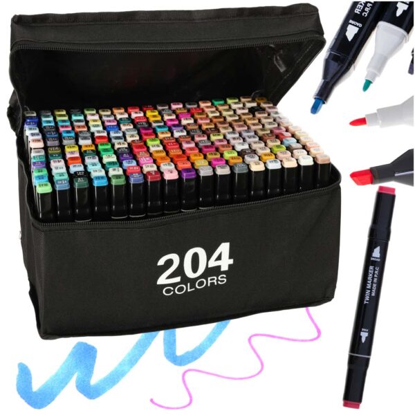 Markery-dwustronne-alkoholowe-w-etui-204-podstawka-141460 Markery-dwustronne-alkoholowe-w-etui-204-podstawka-141460