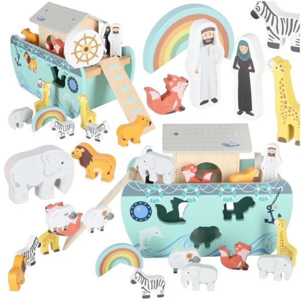 Sorter-drewniany-Lulilo-Arka-Noego-statek-zwierzatka-9-elementow-176567