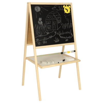 Магнитно-меловая доска двусторонняя деревянная абакус буквы 37x48x90 см