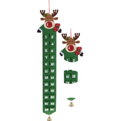 ФЕТРОВЫЙ АДВЕНТ-КАЛЕНДАРЬ С ЗЕЛЕНЫМ ОЛЕНЕМ