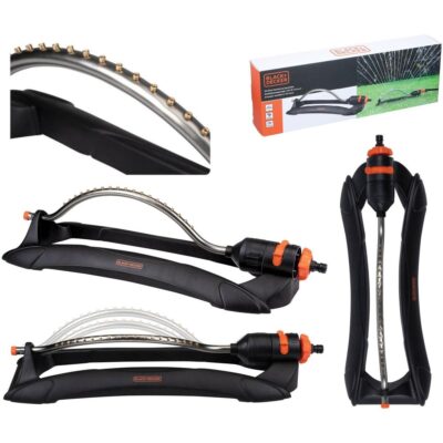 OSCILLATING TURBO SPRINKLER 19 NOZZLES BLACK + DECKER