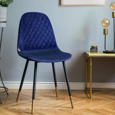 Chair | NOIR | navy blue velour | 44x52x85cm | SS22 933480