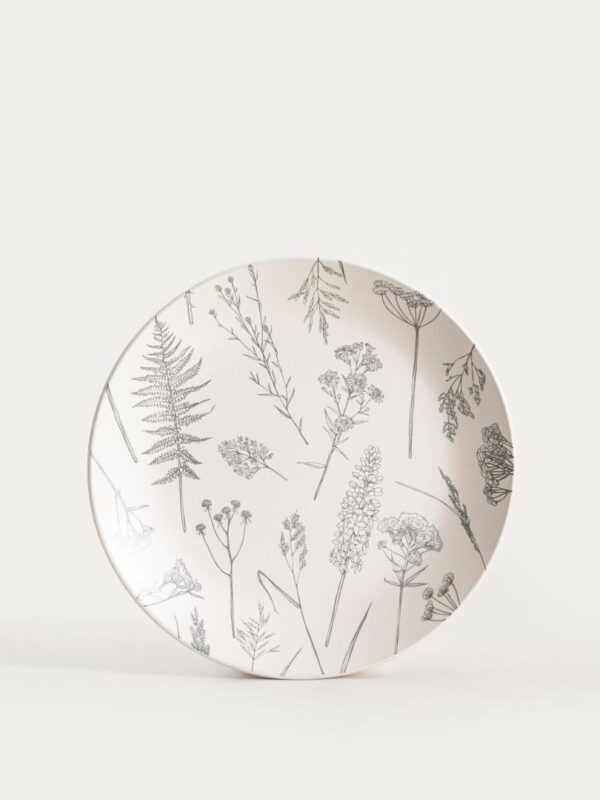 Zastawa stołowa | BARI | szara w motyw kwiatów 18szt |  | 752452