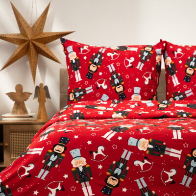 AITONA | microfibre duvet in red with Christmas motif | 220x200 cm | 712975