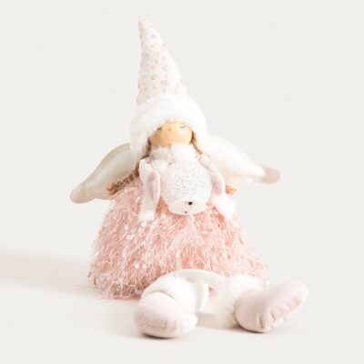 Гном | AURIE | розовый ангел со светодиодами | 52 см | 751592