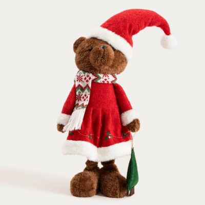 Гном | NIKX | медвежонок в красном платье | 47 см | 751714