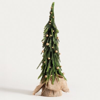 Christmas tree | BOMBS | with golden baubles | 55 cm | 751790