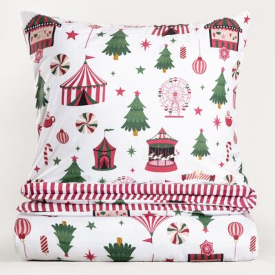 Bedding | CINDY | microfibre in Christmas pattern | 220x200 + 2*70x80 cm | 758829