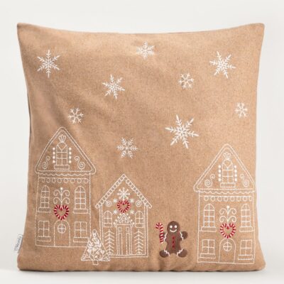 Pillowcase | BROWNIE | with gingerbread pattern | 45x45 cm | 759437
