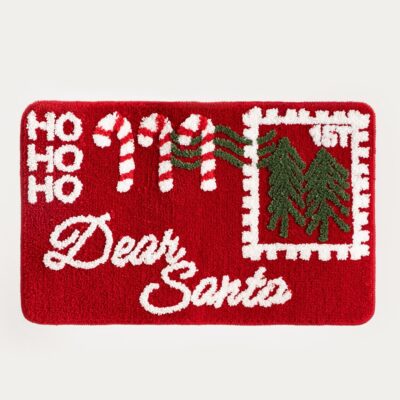 Bathroom rug | DEAR SANTA | With festive motif | 70x45 cm | 760457