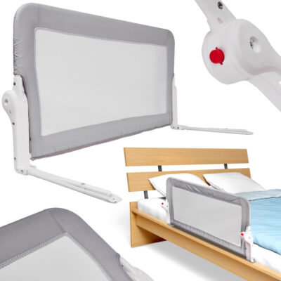 Aizsardzības gultas sliedes 150cm atveramas pelēkas krāsas