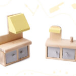 KX6278 Domek dla lalek MDF z akcesoriami 70cm LED szary 6