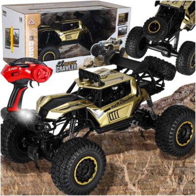 Remote controlled car 2.4GHz 1:8 51cm metal gold
