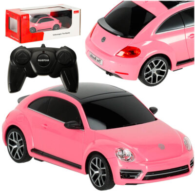 Rastar 76200 Volkswagen Beetle tālvadības pults 1:24 rozā automašīna