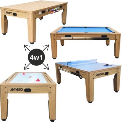 MULTIGER TABLE 4W1 BILARD TABLE TENIS TABLE DIVING TABLE 214x121.6x81.3CM WOODEN ENERO