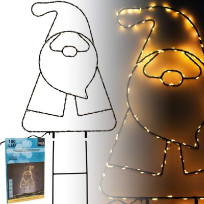 Лампа садовая MICHAEL STAND WHITE 180 LED BATTERY LAMP 29.5x67.5CM LUCA