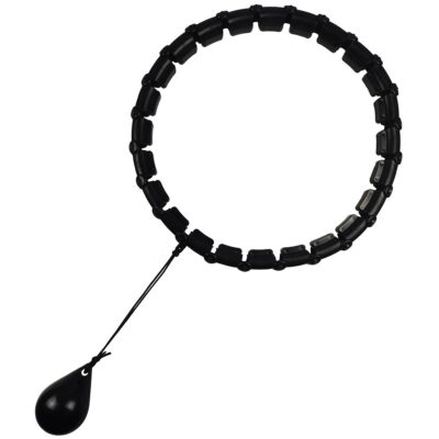 HULA HOP WITH MASSAGER AND WEIGHT BLACK ENERO FIT