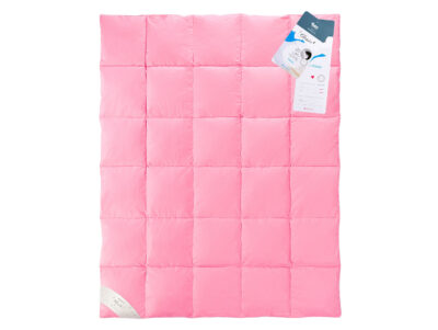 Goose feather quilt pink 155x200 year-round 1.8kg
