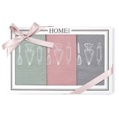 HOME 1961/3x50x70/SET13 cotton kitchen towel set.
