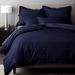 posciel-satyna-bawelniana-cizgili-navy-blue-140x20