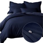 posciel-satyna-bawelniana-cizgili-navy-blue-140x20