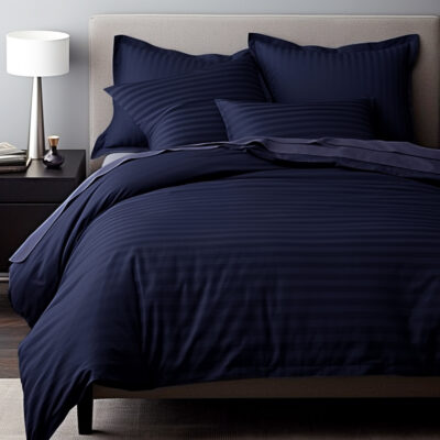 Постельное белье CIZGILI из хлопкового сатина NAVY BLUE/160x200 EXCLUSIVE