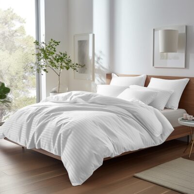 Постельное белье CIZGILI из хлопкового сатина БЕЛЫЙ/160x200 ЭКСКЛЮЗИВ