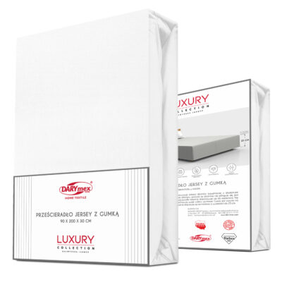 Плетеный трикотаж из эластана с резинкой БЕЛЫЙ/БИАЛЫЙ/90x200x30