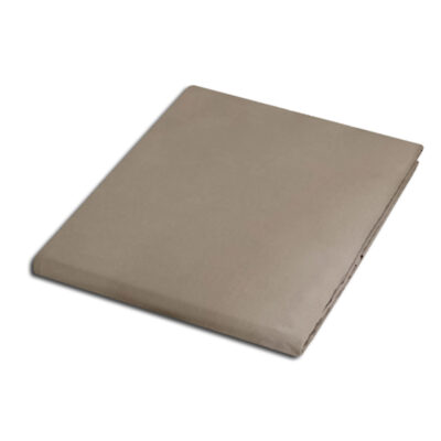 Простыня из хлопкового сатина темно-бежевая 041/160x220