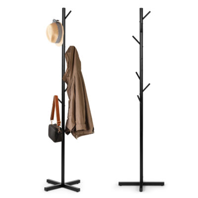 Standing metal coat rack with 7 hooks, 177 cm, ModernHome