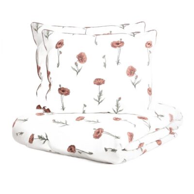 Постельное белье | MEADOW FLOWERS | хлопковые маки с красным рисунком | 220x200 + 2*50x60 см | 724855