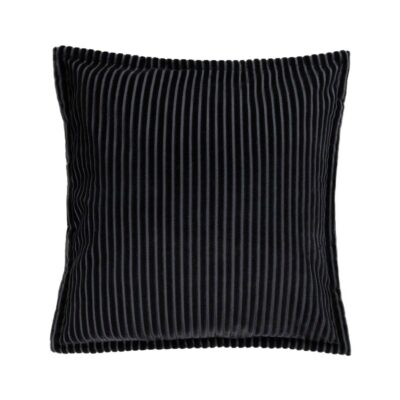 Pillowcase | SAMT | velour corduroy structure black | 45x45 cm | 728006