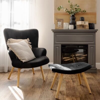 MOSS PLUS классическое велюровое кресло-качалка 2 в 1 70x95 см со съемными ножками