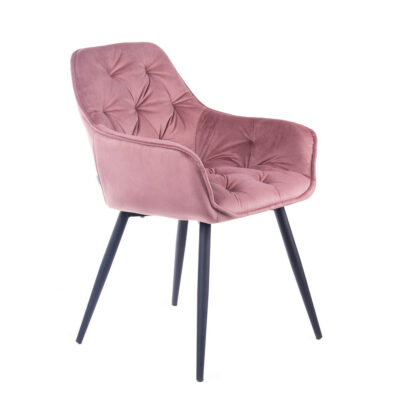 Chair | CHERRY | velour pink | 57x63x84 cm | 999158