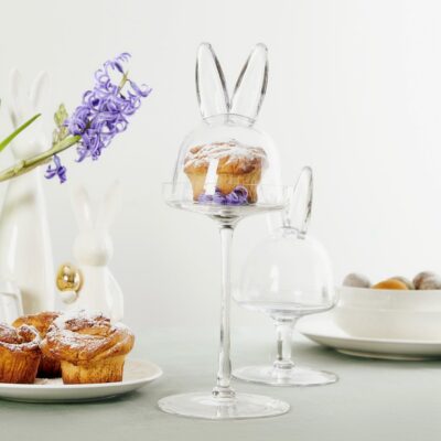 Platter | PRATA | glass with lid rabbit | 12x33cm | 845098